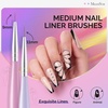 image:imageMelodySusie Nail Art Liner Brushes 5Pcs Professional Gel Polish Painting Art Design Pen Set for Thin Long Lines Tiny Details Fine Drawing Delicate Coloring Sizes 5791120mmColor
