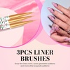 image:imageMelodySusie Nail Art Liner Brushes 5Pcs Professional Gel Polish Painting Art Design Pen Set for Thin Long Lines Tiny Details Fine Drawing Delicate Coloring Sizes 5791120mmMulticolor
