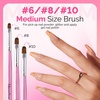 image:imageMelodySusie Nail Art Liner Brushes 5Pcs Professional Gel Polish Painting Art Design Pen Set for Thin Long Lines Tiny Details Fine Drawing Delicate Coloring Sizes 5791120mmPink Glitter