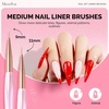 image:imageMelodySusie Nail Art Liner Brushes 5Pcs Professional Gel Polish Painting Art Design Pen Set for Thin Long Lines Tiny Details Fine Drawing Delicate Coloring Sizes 5791120mmTransparent Gradient