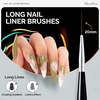 image:imageMelodySusie Nail Art Liner Brushes 5Pcs Professional Gel Polish Painting Art Design Pen Set for Thin Long Lines Tiny Details Fine Drawing Delicate Coloring Sizes 5791120mmBlack