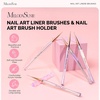 image:imageMelodySusie Nail Art Liner Brushes 5Pcs Professional Gel Polish Painting Art Design Pen Set for Thin Long Lines Tiny Details Fine Drawing Delicate Coloring Sizes 5791120mmTransparent Gradient