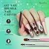 image:imageMelodySusie Nail Art Liner Brushes 5Pcs Professional Gel Polish Painting Art Design Pen Set for Thin Long Lines Tiny Details Fine Drawing Delicate Coloring Sizes 5791120mmColor
