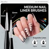 image:imageMelodySusie Nail Art Liner Brushes 5Pcs Professional Gel Polish Painting Art Design Pen Set for Thin Long Lines Tiny Details Fine Drawing Delicate Coloring Sizes 5791120mmBlack