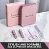 image:imageMelodySusie Nail Clippers Set 4 in 1 Ultra Sharp Toenail Clippers with Glass Nail File Cuticle Scissors Stainless Steel Nail Clippers for Women Fingernail Clipper Cutter Manicure Set Gifts PinkPink 4 in 1