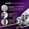 image:imageMelodySusie Nail Clippers Set 4 in 1 Ultra Sharp Toenail Clippers with Glass Nail File Cuticle Scissors Stainless Steel Nail Clippers for Women Fingernail Clipper Cutter Manicure Set Gifts PinkPurple 2 in 1