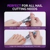 image:imageMelodySusie Nail Clippers Set 4 in 1 Ultra Sharp Toenail Clippers with Glass Nail File Cuticle Scissors Stainless Steel Nail Clippers for Women Fingernail Clipper Cutter Manicure Set Gifts PinkPurple 2 in 1