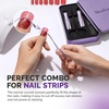 image:imageMelodySusie Nail Clippers Set 4 in 1 Ultra Sharp Toenail Clippers with Glass Nail File Cuticle Scissors Stainless Steel Nail Clippers for Women Fingernail Clipper Cutter Manicure Set Gifts PinkPurple 4 in 1