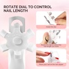 image:imageMelodySusie Nail Clippers for Acrylic Nails White Adjustable Stainless Steel Acrylic Nail Clippers Professional Rotary Nail Cutter for False Nail Tips Manicure Nail Salon ToolWhite