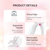 image:imageMelodySusie Nail Clippers for Acrylic Nails White Adjustable Stainless Steel Acrylic Nail Clippers Professional Rotary Nail Cutter for False Nail Tips Manicure Nail Salon ToolWhite