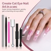 image:imageMelodySusie Nail Magnet Set 12PCS Cat Eye Gel Nail Polish Magnets Square Round Double Ended Magnet Stick Cat Eye Magnet for Nails Strong Magnetic Nail Polish Magnets Nail Design Tools12PCS