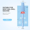 image:imageMelodySusie Professional 5 in 1 Nail Drill Bits 332 Carbide Tungsten Multifunction Bits Suitable for Manicure Pedicure Cuticle Gel Polishing Technicians Bits Purple Series BitM MediumLight Blue