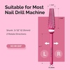 image:imageMelodySusie Professional 5 in 1 Nail Drill Bits 332 Carbide Tungsten Multifunction Bits Suitable for Manicure Pedicure Cuticle Gel Polishing Technicians Bits Purple Series BitM MediumPink Blossom