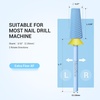 image:imageMelodySusie Professional 5 in 1 Nail Drill Bits 332 Carbide Tungsten Multifunction Bits Suitable for Manicure Pedicure Cuticle Gel Polishing Technicians Bits Purple Series BitM MediumLight Blue