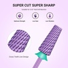 image:imageMelodySusie Professional 5 in 1 Nail Drill Bits 332 Carbide Tungsten Multifunction Bits Suitable for Manicure Pedicure Cuticle Gel Polishing Technicians Bits Purple Series BitM MediumPurpleSuper Cut Cross