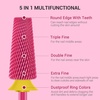image:imageMelodySusie Professional 5 in 1 Nail Drill Bits 332 Carbide Tungsten Multifunction Bits Suitable for Manicure Pedicure Cuticle Gel Polishing Technicians Bits Purple Series BitM MediumPink Blossom