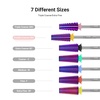 image:imageMelodySusie Professional 5 in 1 Nail Drill Bits 332 Carbide Tungsten Multifunction Bits Suitable for Manicure Pedicure Cuticle Gel Polishing Technicians Bits Purple Series BitM MediumPurpleStraight Cut