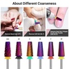 image:imageMelodySusie Professional 5 in 1 Nail Drill Bits 332 Carbide Tungsten Multifunction Bits Suitable for Manicure Pedicure Cuticle Gel Polishing Technicians Bits Purple Series BitM MediumPurplecross Cut