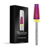 image:imageMelodySusie Professional 5 in 1 Nail Drill Bits 332 Carbide Tungsten Multifunction Bits Suitable for Manicure Pedicure Cuticle Gel Polishing Technicians Bits Purple Series BitM MediumPurpleStraight Cut