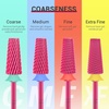 image:imageMelodySusie Professional 5 in 1 Nail Drill Bits 332 Carbide Tungsten Multifunction Bits Suitable for Manicure Pedicure Cuticle Gel Polishing Technicians Bits Purple Series BitM MediumPink Blossom