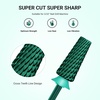 image:imageMelodySusie Professional 5 in 1 Nail Drill Bits 332 Carbide Tungsten Multifunction Bits Suitable for Manicure Pedicure Cuticle Gel Polishing Technicians Bits Purple Series BitM MediumGreenSuper Cut Cross