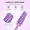 image:imageMelodySusie Professional 5 in 1 Nail Drill Bits 332 Carbide Tungsten Multifunction Bits Suitable for Manicure Pedicure Cuticle Gel Polishing Technicians Bits Purple Series BitM MediumPurpleSuper Cut Cross