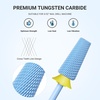 image:imageMelodySusie Professional 5 in 1 Nail Drill Bits 332 Carbide Tungsten Multifunction Bits Suitable for Manicure Pedicure Cuticle Gel Polishing Technicians Bits Purple Series BitM MediumLight Blue