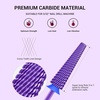 image:imageMelodySusie Professional 5 in 1 Nail Drill Bits 332 Carbide Tungsten Multifunction Bits Suitable for Manicure Pedicure Cuticle Gel Polishing Technicians Bits Purple Series BitM MediumPurple