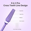 image:imageMelodySusie Professional 5 in 1 Nail Drill Bits 332 Carbide Tungsten Multifunction Bits Suitable for Manicure Pedicure Cuticle Gel Polishing Technicians Bits Purple Series BitM MediumPurple