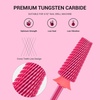 image:imageMelodySusie Professional 5 in 1 Nail Drill Bits 332 Carbide Tungsten Multifunction Bits Suitable for Manicure Pedicure Cuticle Gel Polishing Technicians Bits Purple Series BitM MediumPink Blossom