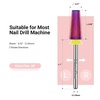 image:imageMelodySusie Professional 5 in 1 Nail Drill Bits 332 Carbide Tungsten Multifunction Bits Suitable for Manicure Pedicure Cuticle Gel Polishing Technicians Bits Purple Series BitM MediumPurpleStraight Cut