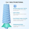 image:imageMelodySusie Professional 5 in 1 Nail Drill Bits 332 Carbide Tungsten Multifunction Bits Suitable for Manicure Pedicure Cuticle Gel Polishing Technicians Bits Purple Series BitM MediumLight Blue