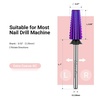image:imageMelodySusie Professional 5 in 1 Nail Drill Bits 332 Carbide Tungsten Multifunction Bits Suitable for Manicure Pedicure Cuticle Gel Polishing Technicians Bits Purple Series BitM MediumPurpleStraight Cut