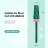 image:imageMelodySusie Professional 5 in 1 Nail Drill Bits 332 Carbide Tungsten Multifunction Bits Suitable for Manicure Pedicure Cuticle Gel Polishing Technicians Bits Purple Series BitM MediumGreenSuper Cut Cross