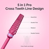 image:imageMelodySusie Professional 5 in 1 Nail Drill Bits 332 Carbide Tungsten Multifunction Bits Suitable for Manicure Pedicure Cuticle Gel Polishing Technicians Bits Purple Series BitM MediumPink Blossom