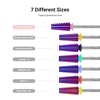 image:imageMelodySusie Professional 5 in 1 Nail Drill Bits 332 Carbide Tungsten Multifunction Bits Suitable for Manicure Pedicure Cuticle Gel Polishing Technicians Bits Purple Series BitM MediumPurpleStraight Cut