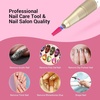 image:imageMelodySusie Professional 5 in 1 Nail Drill Bits 332 Carbide Tungsten Multifunction Bits Suitable for Manicure Pedicure Cuticle Gel Polishing Technicians Bits Purple Series BitM MediumPink Blossom