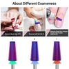 image:imageMelodySusie Professional 5 in 1 Nail Drill Bits 332 Carbide Tungsten Multifunction Bits Suitable for Manicure Pedicure Cuticle Gel Polishing Technicians Bits Purple Series BitM MediumPurpleStraight Cut