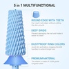 image:imageMelodySusie Professional 5 in 1 Nail Drill Bits 332 Carbide Tungsten Multifunction Bits Suitable for Manicure Pedicure Cuticle Gel Polishing Technicians Bits Purple Series BitM MediumLight Blue