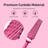 image:imageMelodySusie Professional 5 in 1 Nail Drill Bits 332 Carbide Tungsten Multifunction Bits Suitable for Manicure Pedicure Cuticle Gel Polishing Technicians Bits Purple Series BitM MediumPink Blossom
