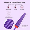 image:imageMelodySusie Professional 5 in 1 Nail Drill Bits 332 Carbide Tungsten Multifunction Bits Suitable for Manicure Pedicure Cuticle Gel Polishing Technicians Bits Purple Series BitM MediumPurple