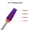 image:imageMelodySusie Professional 5 in 1 Nail Drill Bits 332 Carbide Tungsten Multifunction Bits Suitable for Manicure Pedicure Cuticle Gel Polishing Technicians Bits Purple Series BitM MediumPurpleStraight Cut