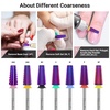 image:imageMelodySusie Professional 5 in 1 Nail Drill Bits 332 Carbide Tungsten Multifunction Bits Suitable for Manicure Pedicure Cuticle Gel Polishing Technicians Bits Purple Series BitM MediumPurpleStraight Cut