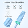 image:imageMelodySusie Professional 5 in 1 Nail Drill Bits 332 Carbide Tungsten Multifunction Bits Suitable for Manicure Pedicure Cuticle Gel Polishing Technicians Bits Purple Series BitM MediumLight Blue