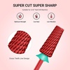 image:imageMelodySusie Professional 5 in 1 Nail Drill Bits 332 Carbide Tungsten Multifunction Bits Suitable for Manicure Pedicure Cuticle Gel Polishing Technicians Bits Purple Series BitM MediumRedSuper Cut Cross