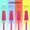 image:imageMelodySusie Professional 5 in 1 Nail Drill Bits 332 Carbide Tungsten Multifunction Bits Suitable for Manicure Pedicure Cuticle Gel Polishing Technicians Bits Purple Series BitM MediumPink Blossom