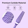 image:imageMelodySusie Professional 5 in 1 Nail Drill Bits 332 Carbide Tungsten Multifunction Bits Suitable for Manicure Pedicure Cuticle Gel Polishing Technicians Bits Purple Series BitM MediumPurple