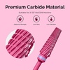 image:imageMelodySusie Professional 5 in 1 Nail Drill Bits 332 Carbide Tungsten Multifunction Bits Suitable for Manicure Pedicure Cuticle Gel Polishing Technicians Bits Purple Series BitM MediumPink Blossom