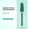 image:imageMelodySusie Professional 5 in 1 Nail Drill Bits 332 Carbide Tungsten Multifunction Bits Suitable for Manicure Pedicure Cuticle Gel Polishing Technicians Bits Purple Series BitM MediumGreenSuper Cut Cross