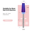 image:imageMelodySusie Professional 5 in 1 Nail Drill Bits 332 Carbide Tungsten Multifunction Bits Suitable for Manicure Pedicure Cuticle Gel Polishing Technicians Bits Purple Series BitM MediumPurpleStraight Cut